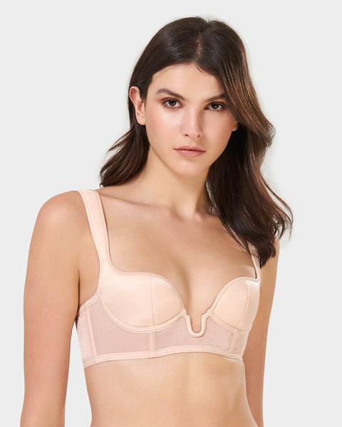 Minimal Chic - Reggiseno push-up senza ferretto, coppa A-DD di