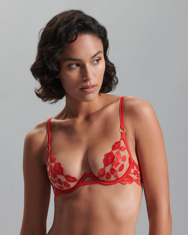 Marian Reggiseno Rosso/Trasparente