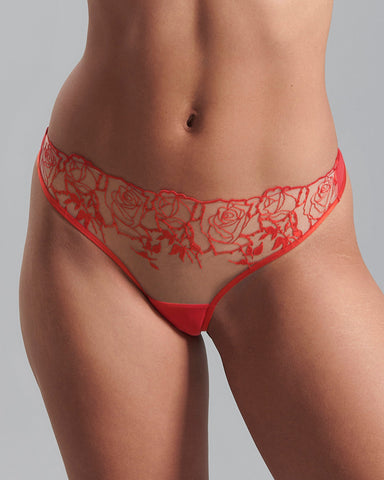 Rosalie Slip Rosso/Trasparente