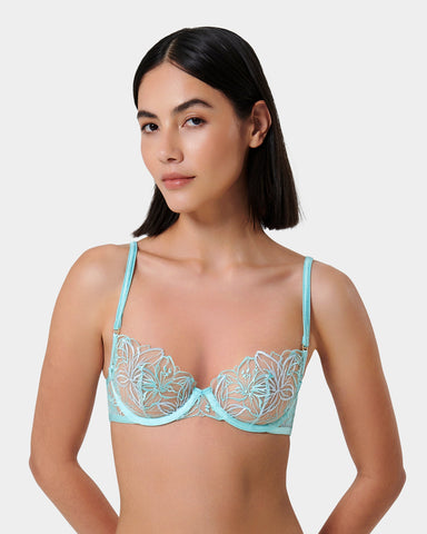 Lilly Reggiseno con Ferretto Turchese/Azzurro/Trasparente